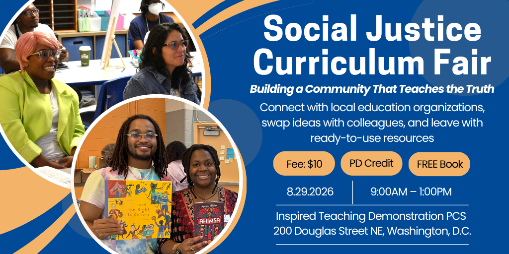 Social Justice Curriculum Fair announcment