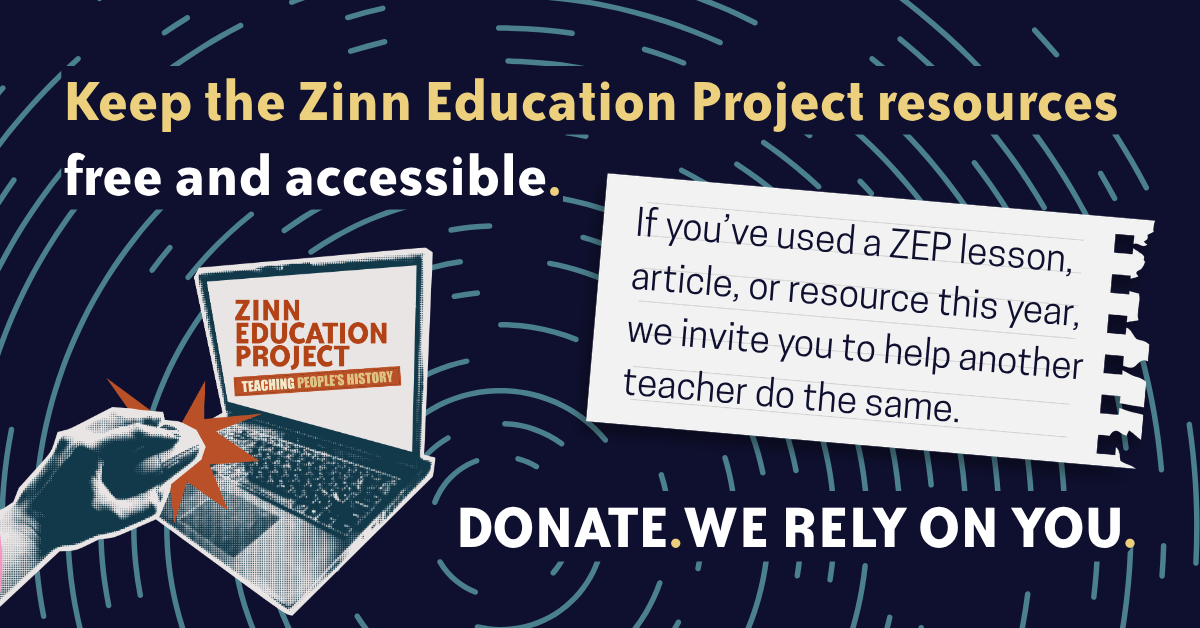 Donate We Rely on You graphic with computer and piece of paper on navy background